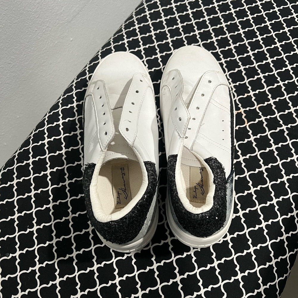 Womens Vintage Havana White and Black Sneakers